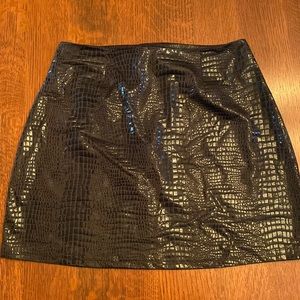 snake print skirt